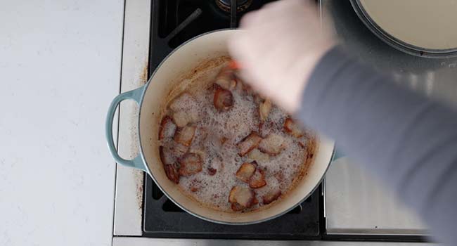 cooking bacon