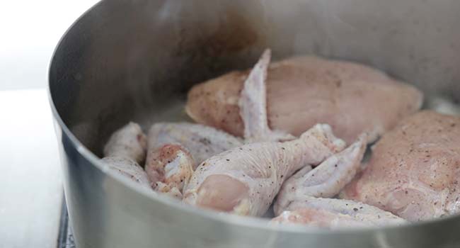 searing chicken