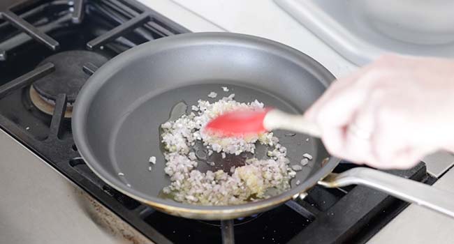 cooking garlic and shallots