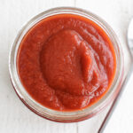 homemade ketchup in a jar