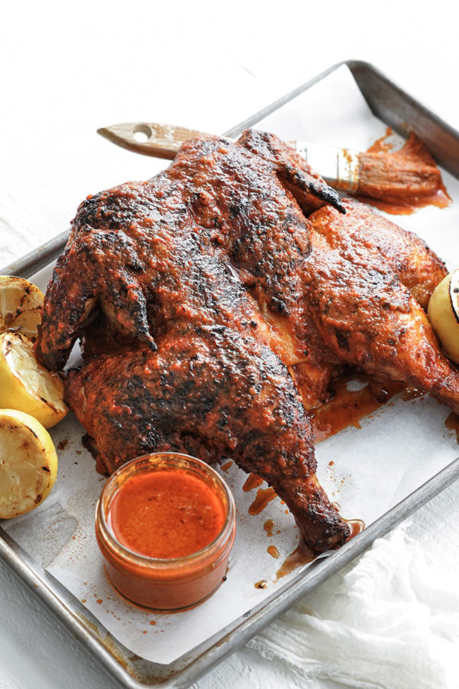 peri peri chicken with sauce