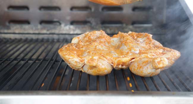 grilling a peri peri chicken