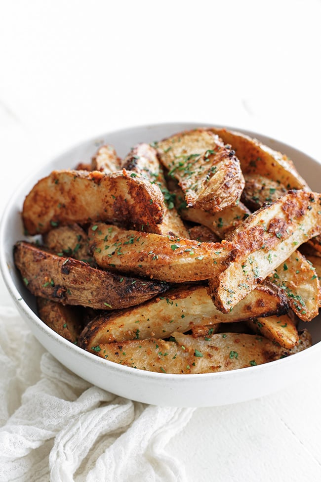 potato wedges in a bowl