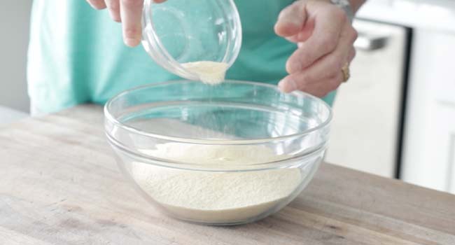 adding breadcrumbs to a bowl