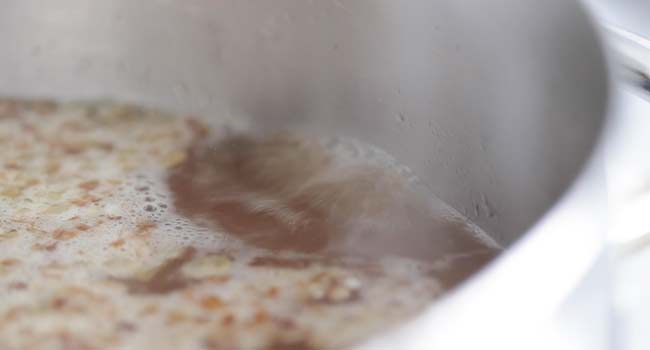 boiling chicken stock