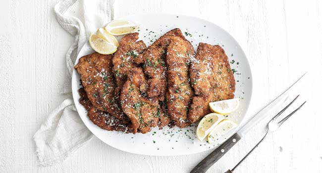 fried chicken cutlets with cheese