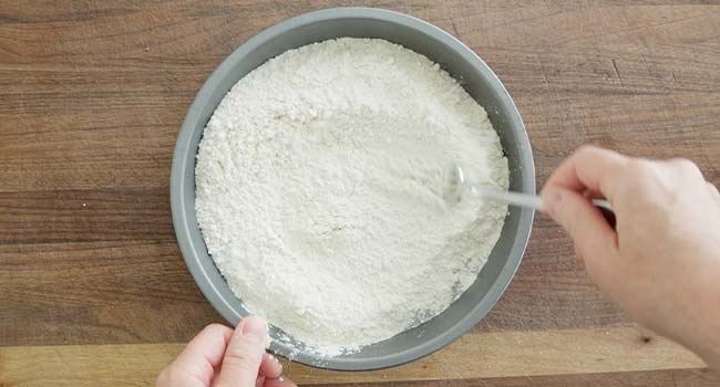 mixing flour