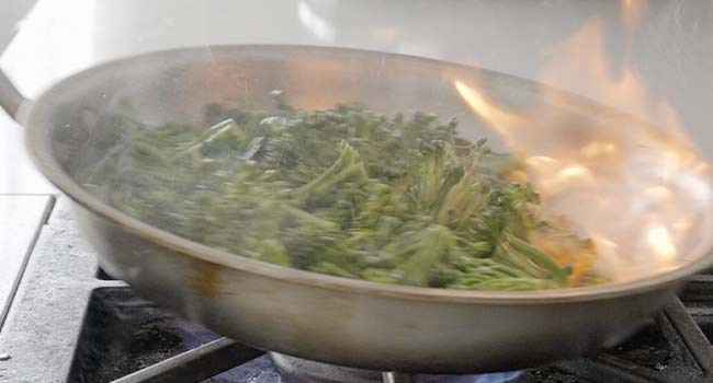 sauteing broccolini