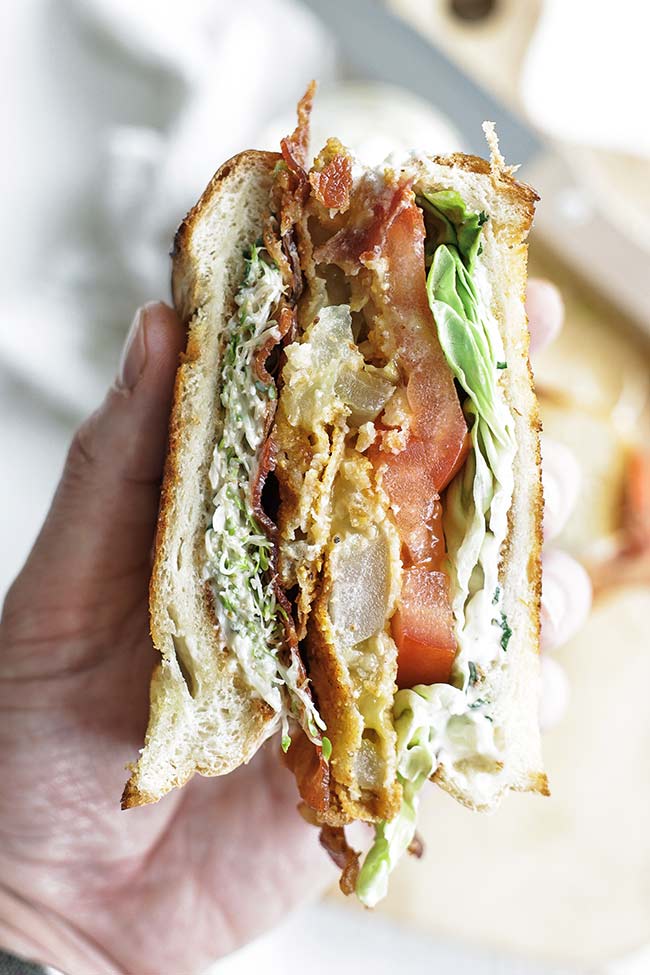 fried tomato sandwich