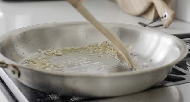 cooking shallots and garlic