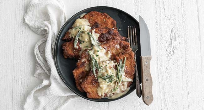 chicken cutlets with sage butter lemon sauce