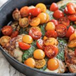 margherita chicken in a pan