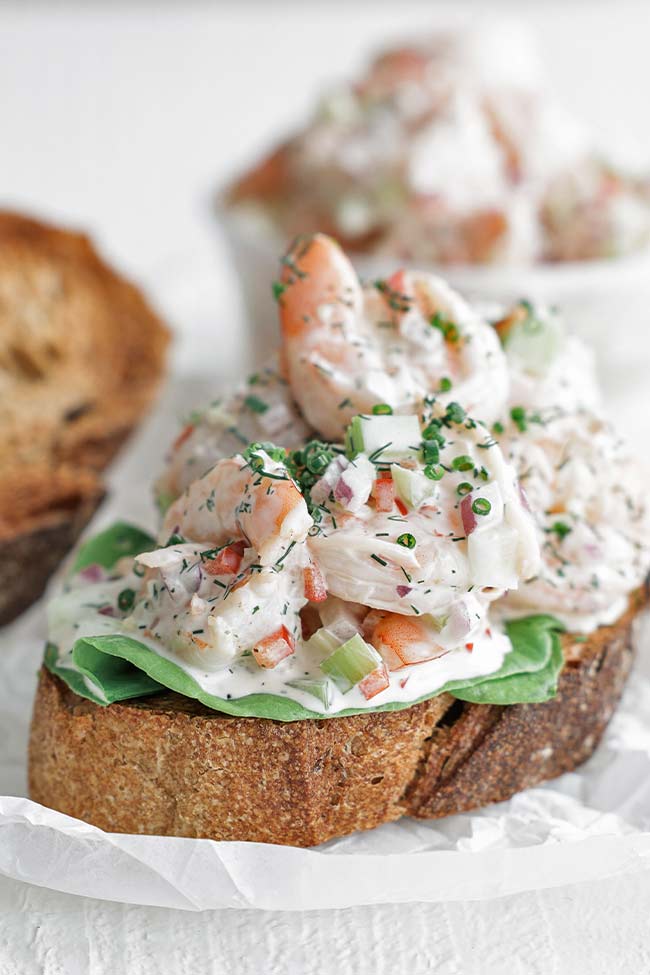 shrimp salad sandwich