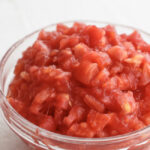 diced tomatoes in a bowl