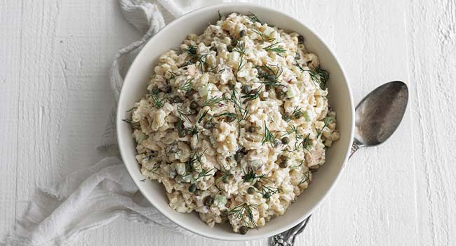 macaroni tuna salad with dill