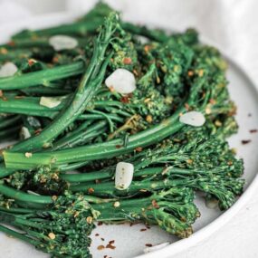 broccolini on a plate