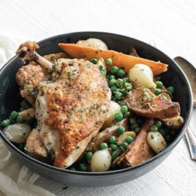 chicken vesuvio in a bowl