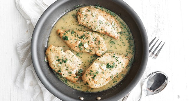 lemon butter chicken with parsley