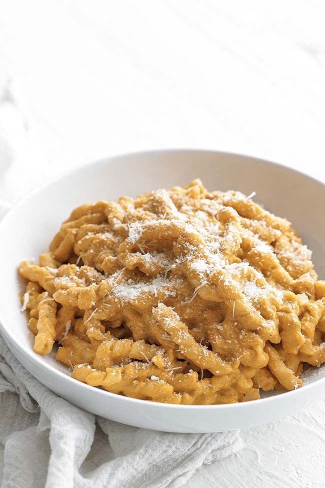 pesto trapanese in a bowl