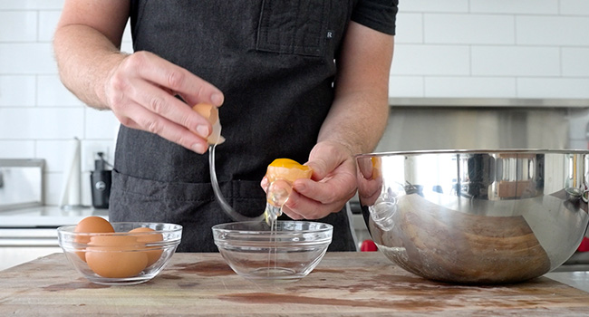 separating egg yolks