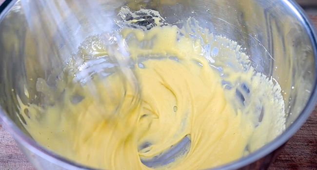 whisking egg yolks