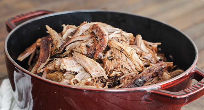 pulled pork in a pot