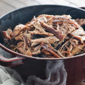 pulled pork in a pot