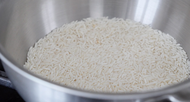 toasting rice