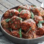 meatballs in sauce in a bowl