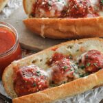 meatball sandwich with cheese