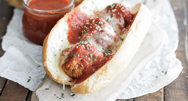 toasted meatball sub