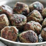 pan fried meatballs with herbs