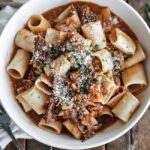 short rib pasta in a bowl