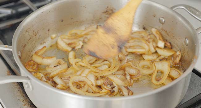 caramelizing onions