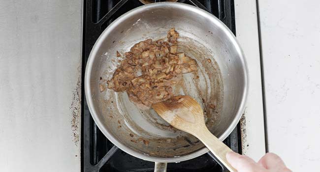 roux and cooked onions