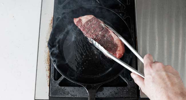 moving a steak around in a circular motion