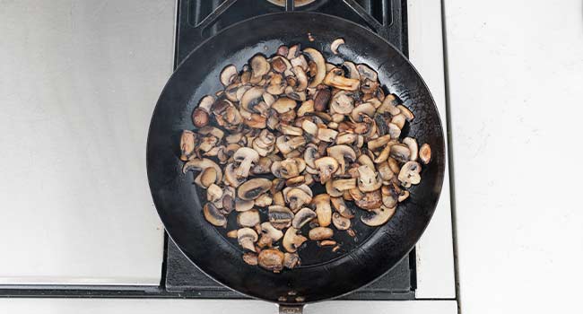 sautéing mushrooms