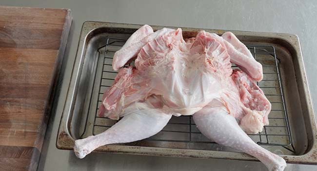 adding a spatchcock turkey on a rack