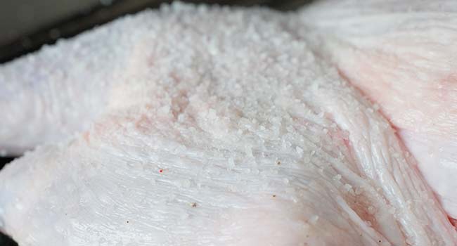 salting a spatchcock turkey