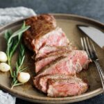 sliced steak on a plate