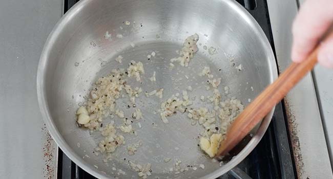 cooking shallots and peppercorns