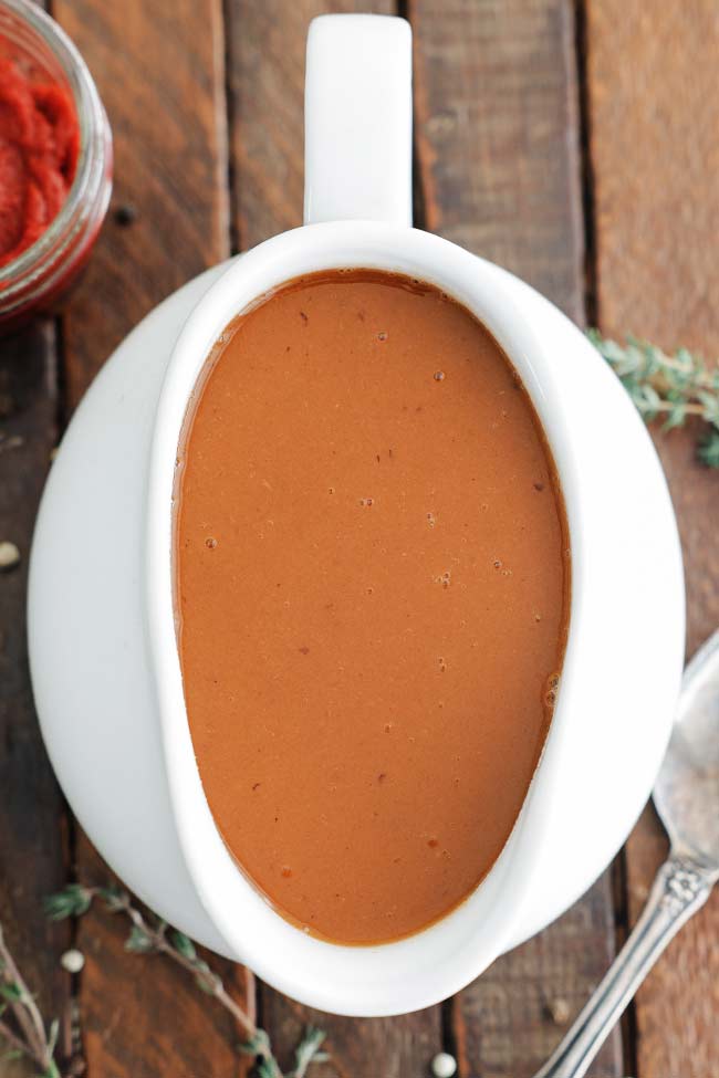 espagnole sauce in a bowl