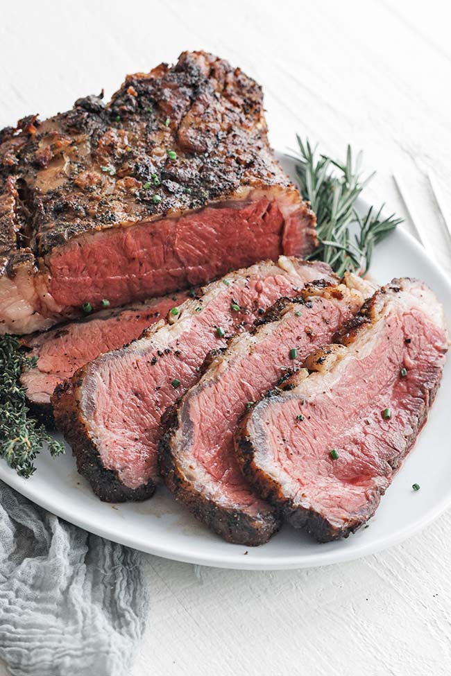 sliced new york strip roast