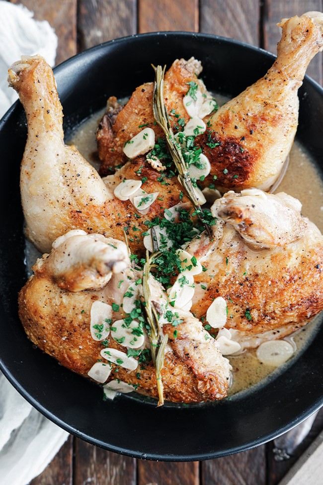 roman chicken cacciatore in a bowl