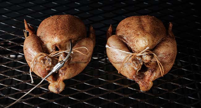 smoking cornish hens