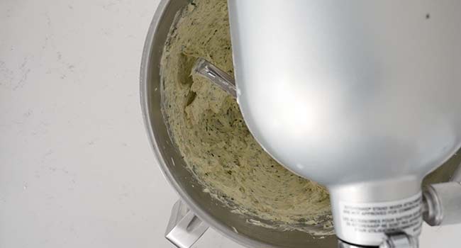 herb butter in a stand mixer