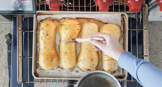 glazing butternut squash