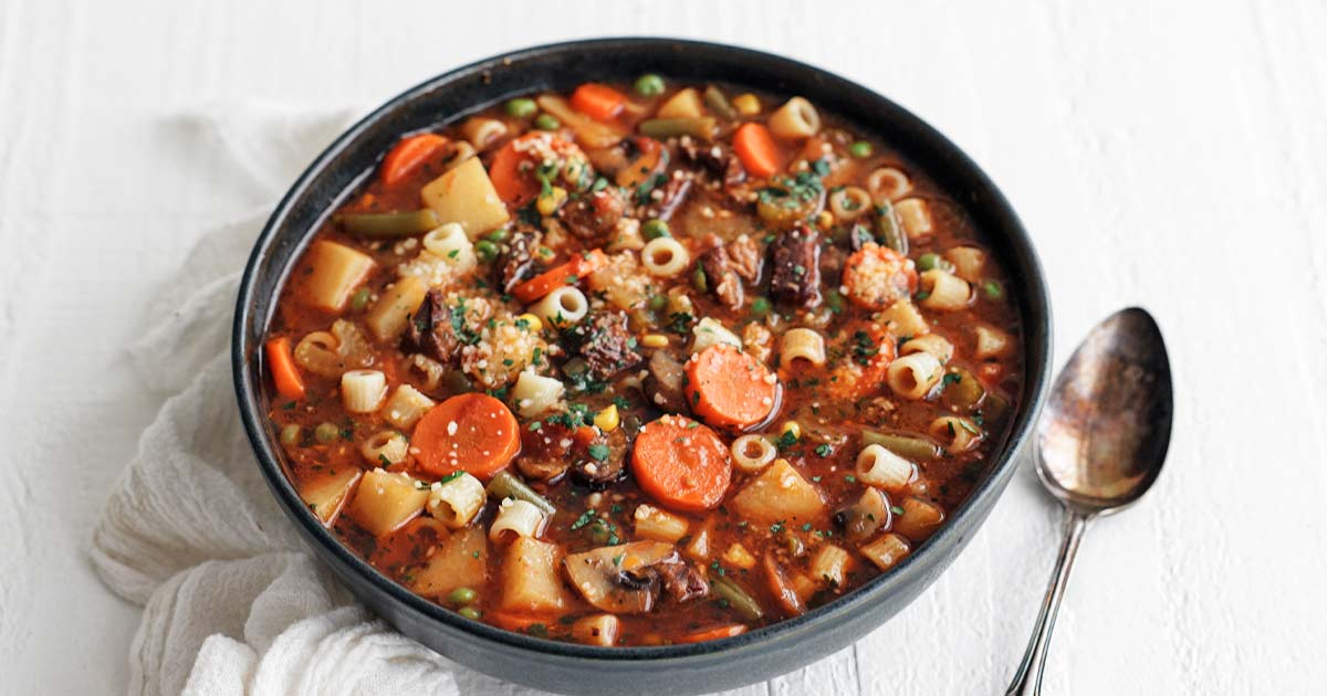 Vegetable Beef Soup Recipe Chef Billy Parisi