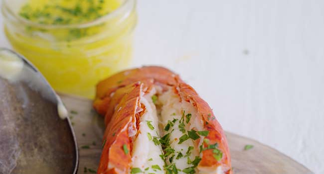 butter and steamed lobster