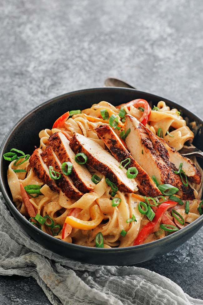 Cajun Chicken Pasta in a bowl